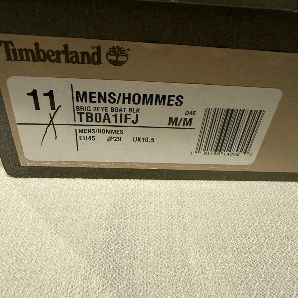 Timberland Men's Black Boat Shoes - Picture 2 of 3